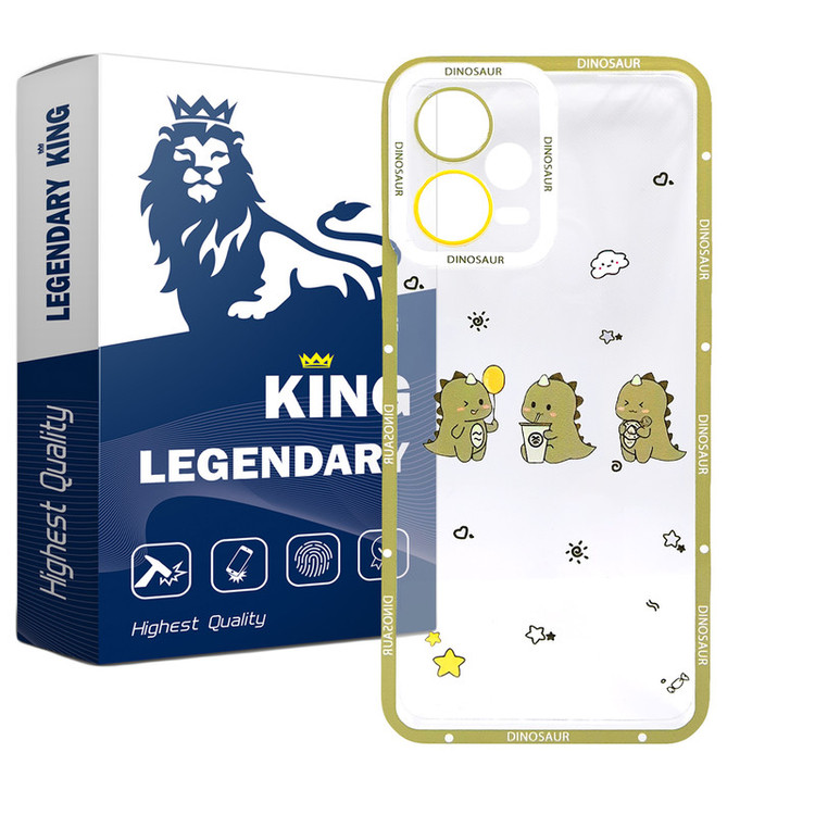 کاور لاین کینگ مدل دایناسور گوگولی مناسب برای گوشی موبایل شیائومی Redmi Note 12 5G / POCO X5 5G