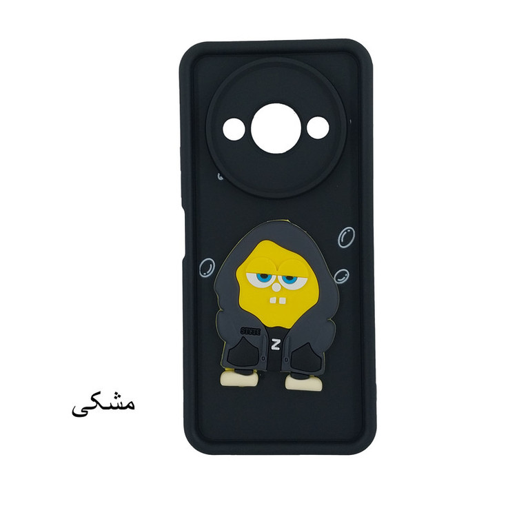 کاور لیمیا مدل سولید لنزدار طرح عروسکی برجسته مناسب برای گوشی موبایل شیائومی Redmi A3/C61