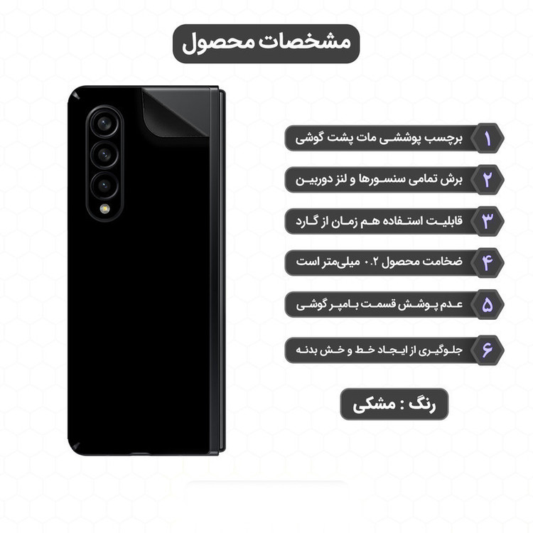 برچسب پوششی مدل PG RG مناسب برای گوشی موبایل سامسونگ Galaxy S6