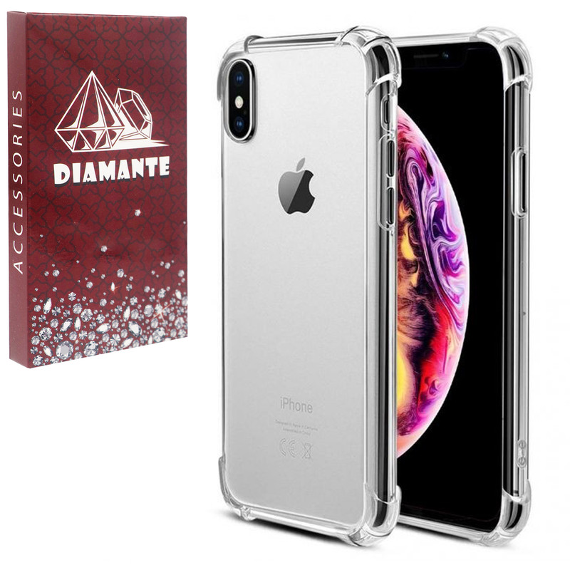 کاور دیامانته مدل بی رنگ مناسب برای گوشی موبایل اپل iPhone X
