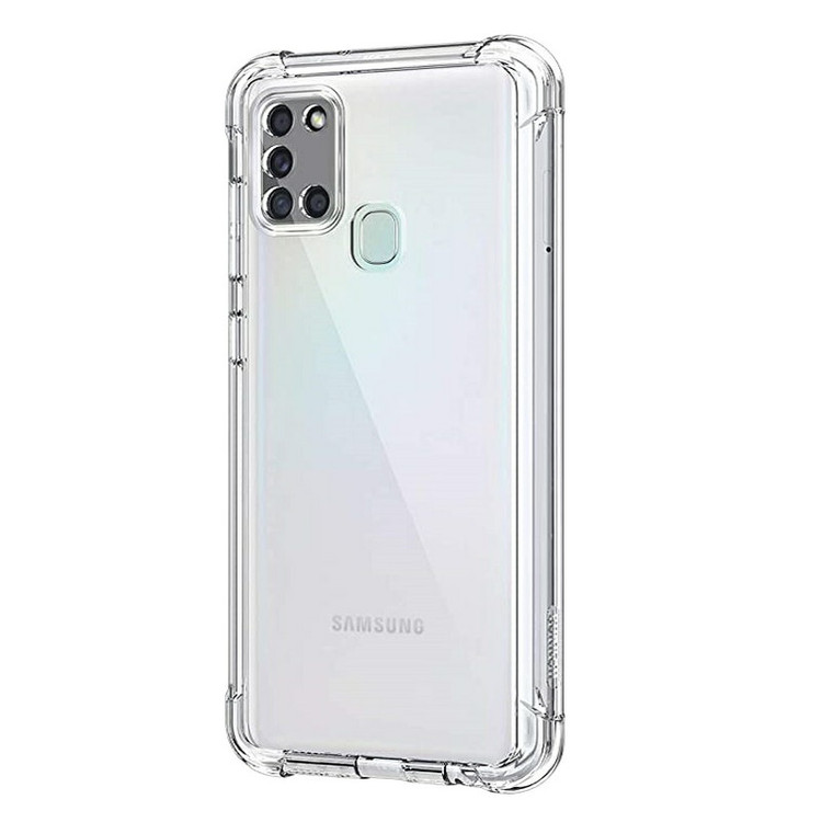 کاور مدل ژله ای مناسب برای گوشی موبایل سامسونگ Galaxy A21s به همراه محافظ لنز دوربین