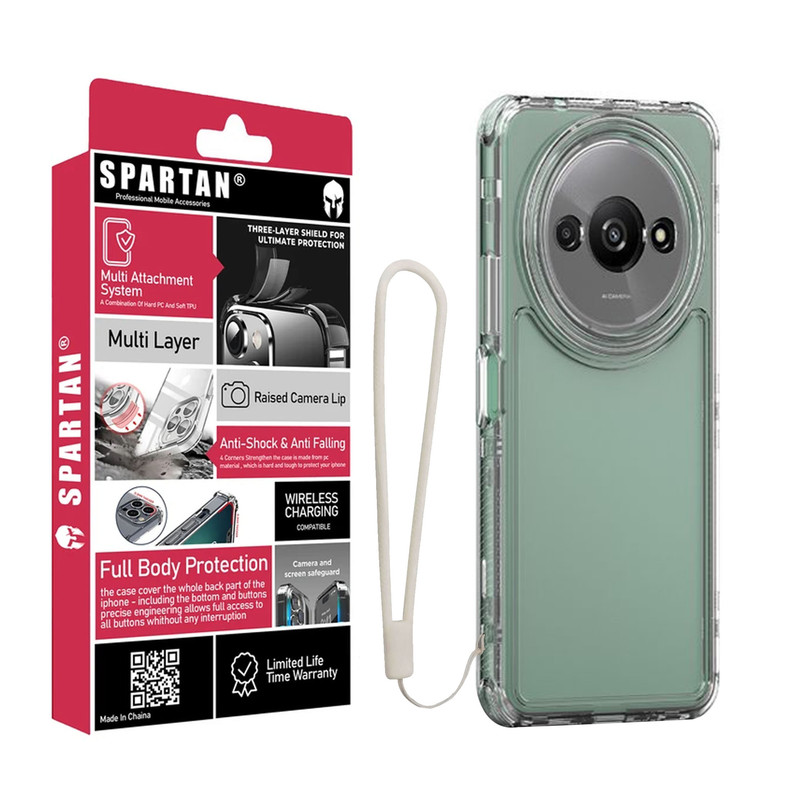 کاور اسپارتان مدل Airbag Space Strap مناسب برای گوشی موبایل شیائومی Redmi A3 به همراه آویز