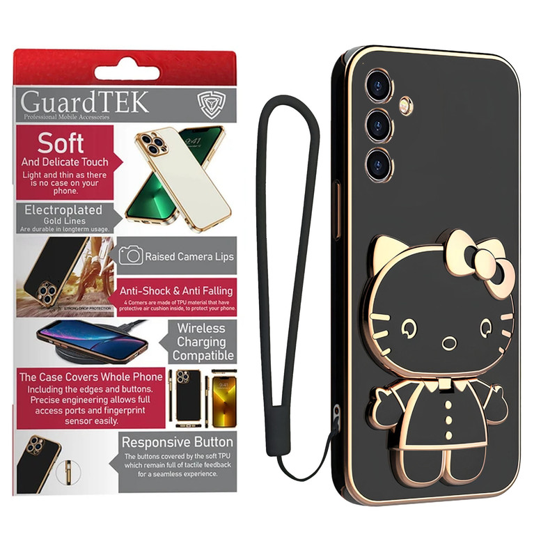 کاور گاردتک آساک مدل Kitty Strap مناسب برای گوشی موبایل سامسونگ Galaxy M55/ C55 به همراه بندآویز