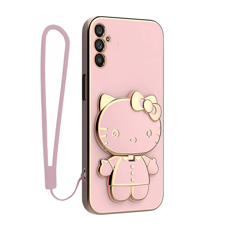 کاور گاردتک آساک مدل Kitty Strap مناسب برای گوشی موبایل سامسونگ Galaxy M55/ C55 به همراه بندآویز