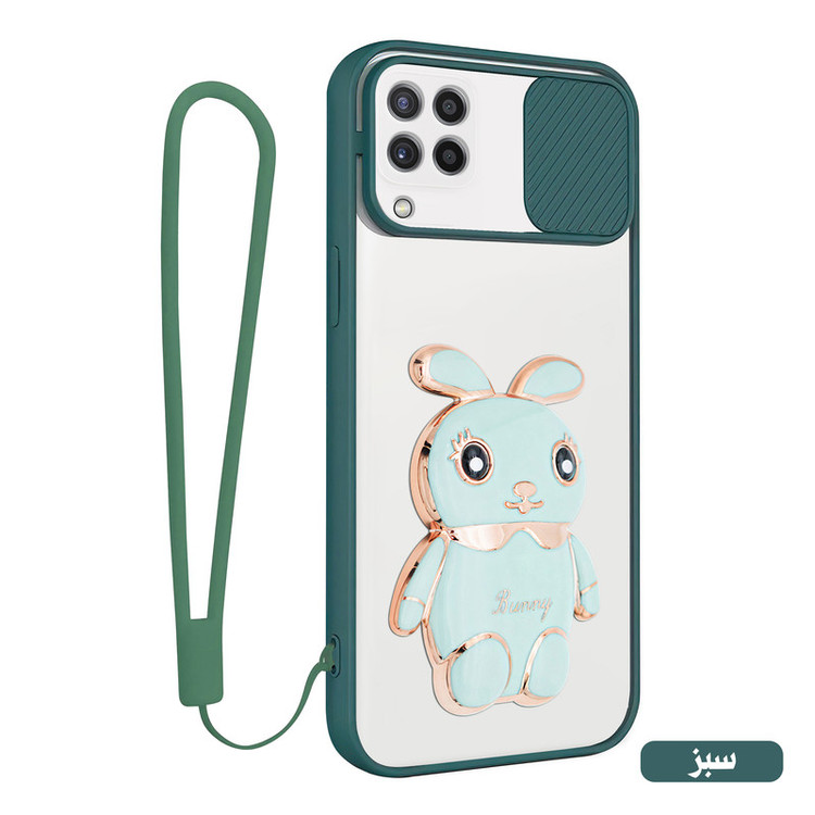 کاور اسپارتان مدل Camshield Bunny مناسب برای گوشی موبایل سامسونگ Galaxy A22 4G / M32 4G به همراه بند نگهدارنده