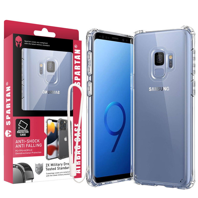 کاور اسپارتان مدل Airbag Strap مناسب برای گوشی موبایل سامسونگ Galaxy S9 به همراه آویز