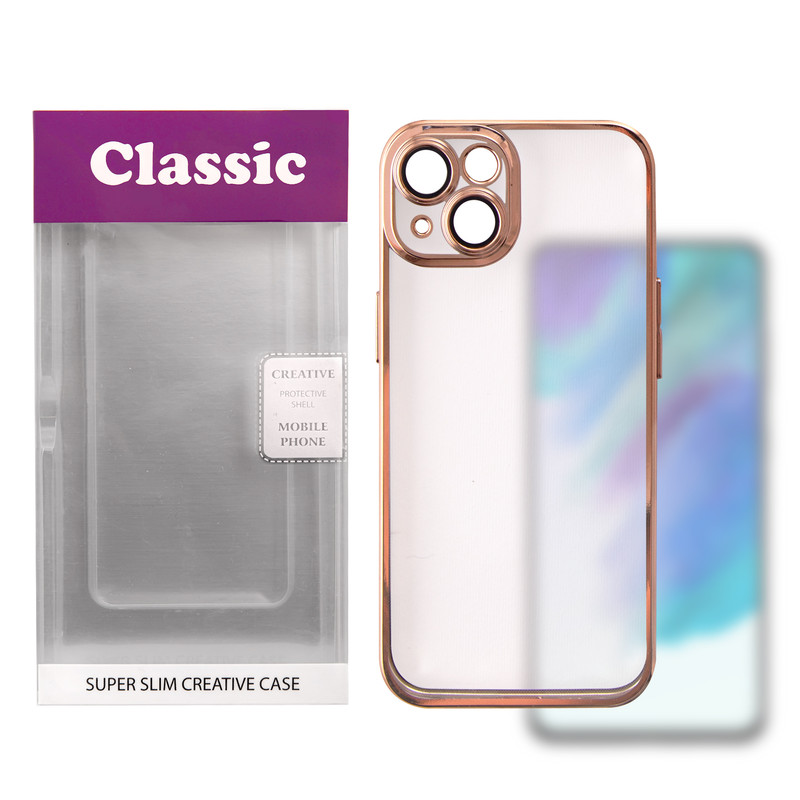 کاور کلاسیک طرح BARRIER/SHAFFAF مدل دورنگی KHO.792 مناسب برای گوشی موبایل اپل iphone 14