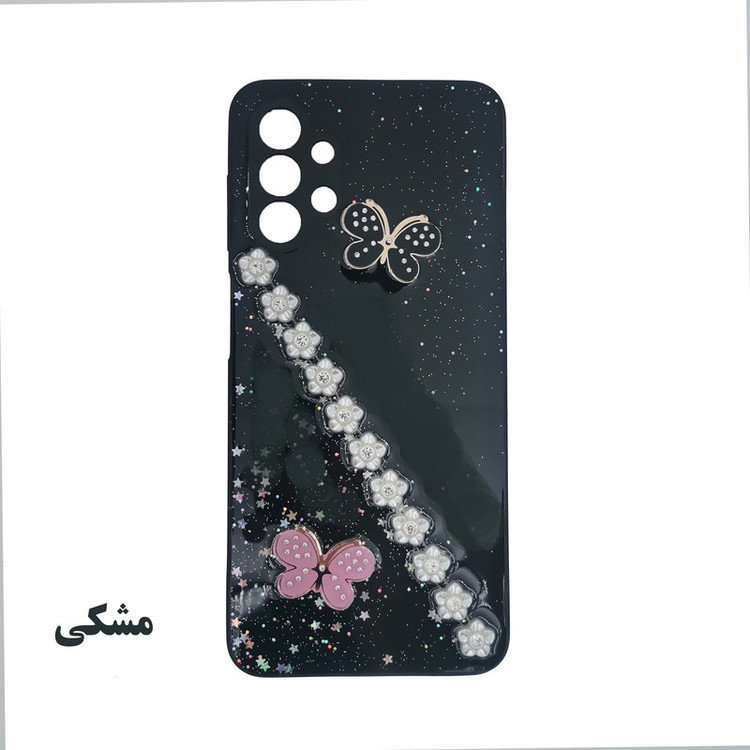کاور لیمیا مدل فانتزی لنزدار پشت شیشه ای طرح اکلیلی و پروانه ای مناسب برای گوشی موبایل سامسونگ Galaxy A23