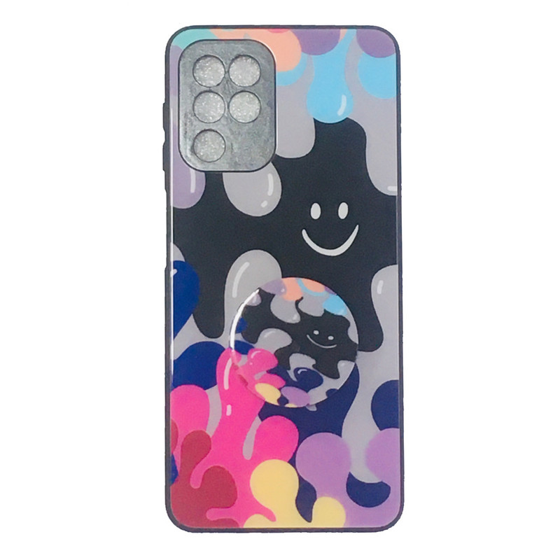 کاور مدل Rain مناسب برای گوشی موبایل سامسونگ Galaxy A22 4G به همراه پاپ سوکت