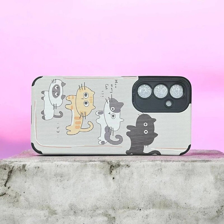 کاور مدل کبریتی طرح ۴ گربه کد Cat50 مناسب برای گوشی موبایل سامسونگ Galaxy A13 4G