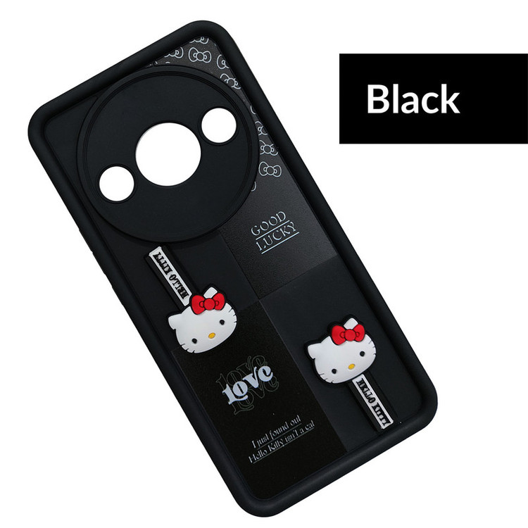 کاور موفی مدل Silicone Puffer Hello Kitty Strap مناسب برای گوشی موبایل شیائومی Redmi A3 2024 به همراه بند