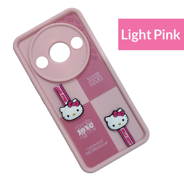 کاور موفی مدل Silicone Puffer Hello Kitty Strap مناسب برای گوشی موبایل شیائومی Redmi A3 2024 به همراه بند