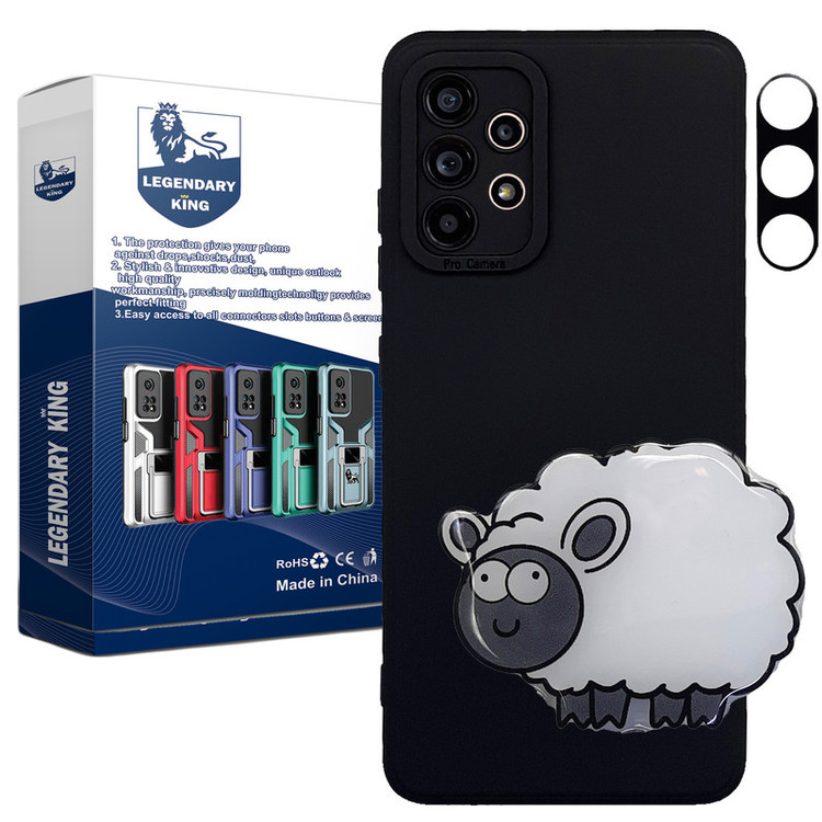 کاور لاین کینگ مدل ببعی مناسب برای گوشی موبایل سامسونگ Galaxy A13 4G به همراه پایه نگهدارنده و محافظ لنز