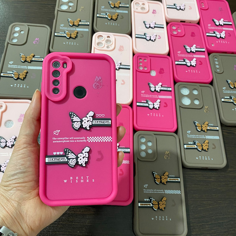 کاور مدل سولید طرح پروانه کد PH001 مناسب برای گوشی موبایل شیائومی Redmi Note 13PRO 4G / POCO M6PRO 4G