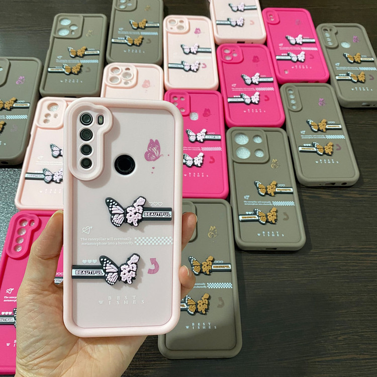 کاور مدل سولید طرح پروانه کد PH001 مناسب برای گوشی موبایل شیائومی Redmi Note 13PRO 4G / POCO M6PRO 4G