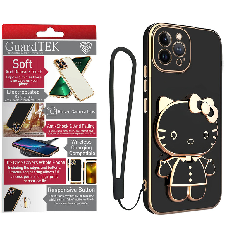 کاور گاردتک آساک مدل Kitty Strap مناسب برای گوشی موبایل اپل iPhone 12 Pro به همراه بندآویز