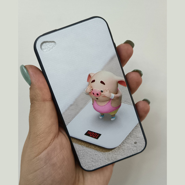 کاور مدل فانتزی کد 14-0 طرح خوک عروسکی مناسب برای گوشی موبایل اپل iPhone 4/4s