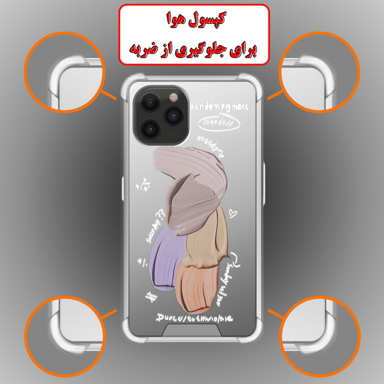 کاور لاین کینگ مدل آینه ایی نشکن طرح گواش مناسب برای گوشی موبایل اپل IPhone 12 pro Max