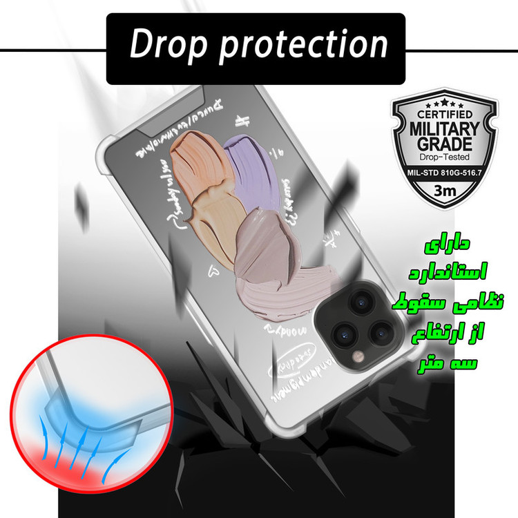 کاور لاین کینگ مدل آینه ایی نشکن طرح گواش مناسب برای گوشی موبایل اپل IPhone 12 pro Max