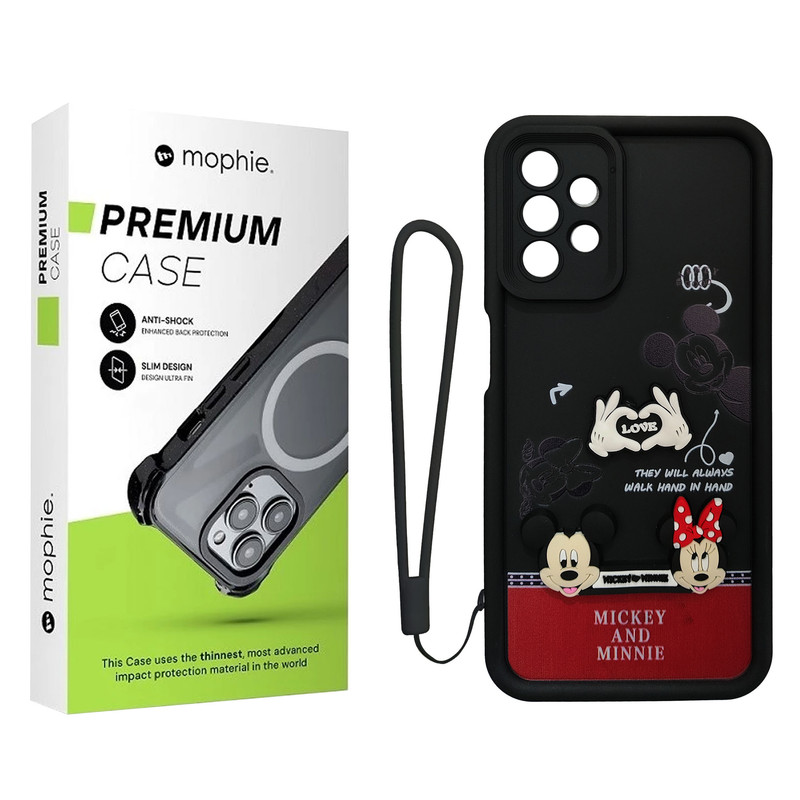 کاور موفی مدل Silicone Puffer Minni Mouse Strap مناسب برای گوشی موبایل سامسونگ Galaxy A32 4G به همراه بندآویز