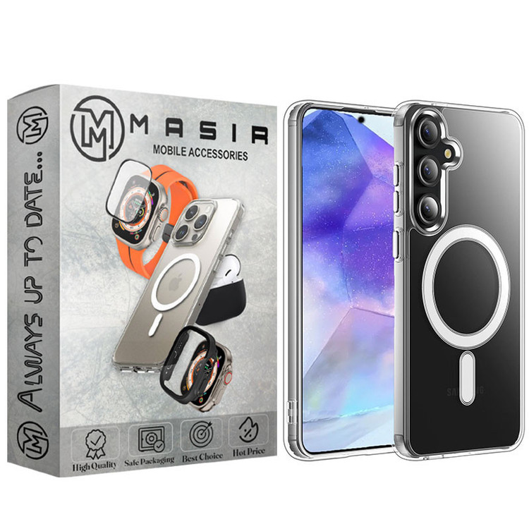 کاور مسیر مدل Clear Magnetic Magsafe مناسب برای گوشی موبایل سامسونگ Galaxy A55