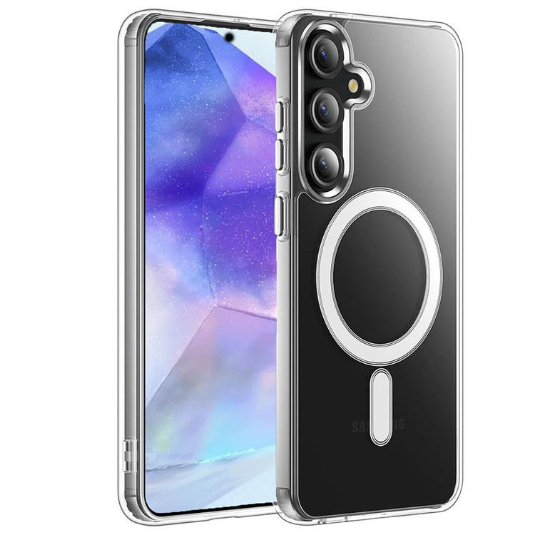 کاور مسیر مدل Clear Magnetic Magsafe مناسب برای گوشی موبایل سامسونگ Galaxy A55