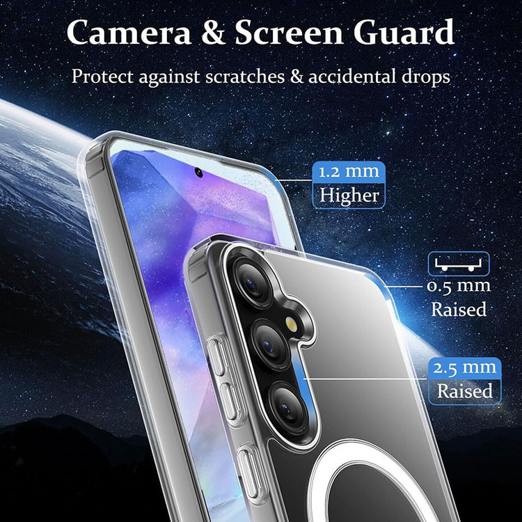 کاور مسیر مدل Clear Magnetic Magsafe مناسب برای گوشی موبایل سامسونگ Galaxy A55