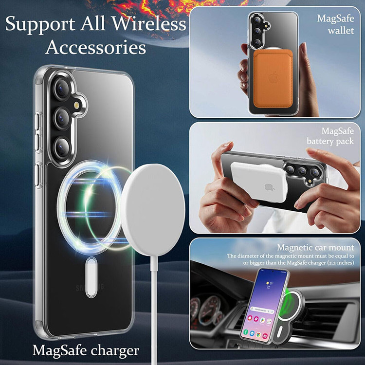 کاور مسیر مدل Clear Magnetic Magsafe مناسب برای گوشی موبایل سامسونگ Galaxy A55