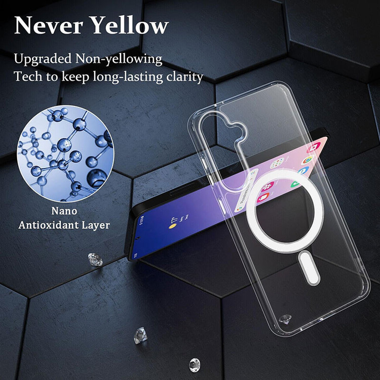 کاور مسیر مدل Clear Magnetic Magsafe مناسب برای گوشی موبایل سامسونگ Galaxy A55