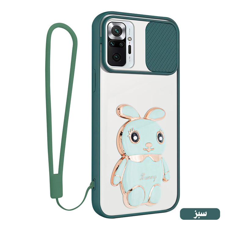 کاور اسپارتان مدل Camshield Bunny Opn مناسب برای گوشی موبایل شیائومی Redmi Note 10 Pro / Note 10 Pro Max به همراه بند نگهدارنده