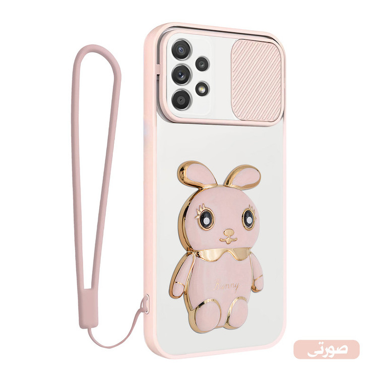 کاور اسپارتان مدل Camshield Bunny مناسب برای گوشی موبایل سامسونگ Galaxy A33 به همراه بند نگهدارنده