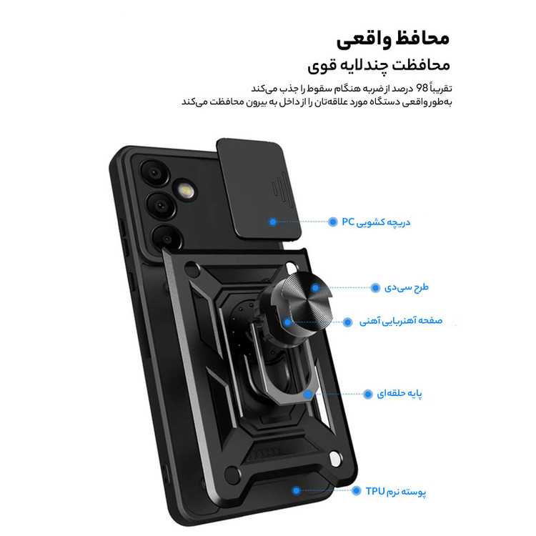 کاور بادیگارد مدل BatMan مناسب برای گوشی موبایل سامسونگ Galaxy S24 FE