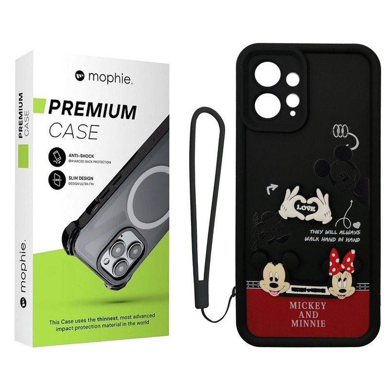 کاور موفی مدل Silicone Puffer Minni Mouse Strap مناسب برای گوشی موبایل شیائومی Redmi Note 12 4G به همراه بند