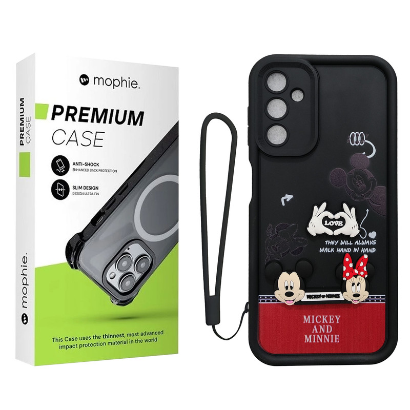 کاور موفی مدل Silicone Puffer Minni Mouse Strap مناسب برای گوشی موبایل سامسونگ Galaxy A05S به همراه بند
