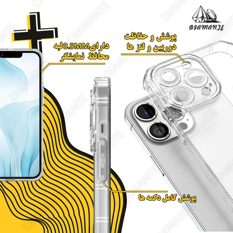 کاور دیامانته مدل Nahid Navy مناسب برای گوشی موبایل آنر X7C