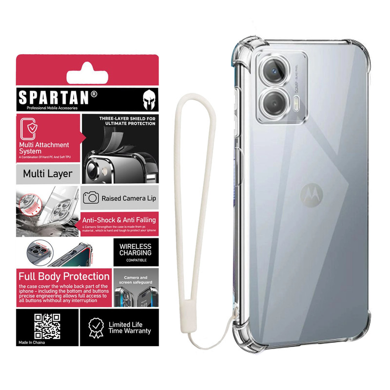 کاور اسپارتان مدل Airbag Strap مناسب برای گوشی موبایل موتورولا Moto G24 به همراه بندآویز