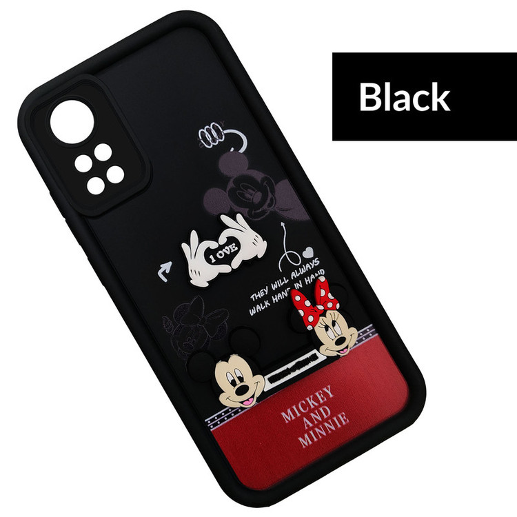 کاور موفی مدل Silicone Puffer Minni Mouse Strap مناسب برای گوشی موبایل شیائومی Redmi Note 12 Pro 4G / Note 11 Pro 4G به همراه بند