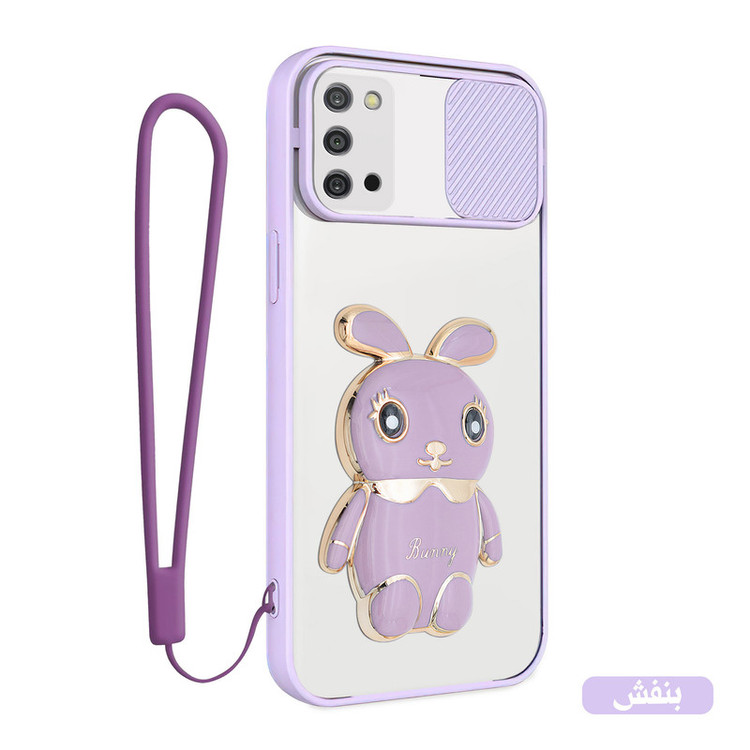 کاور اسپارتان مدل Camshield Bunny مناسب برای گوشی موبایل سامسونگ Galaxy A03s به همراه بند نگهدارنده