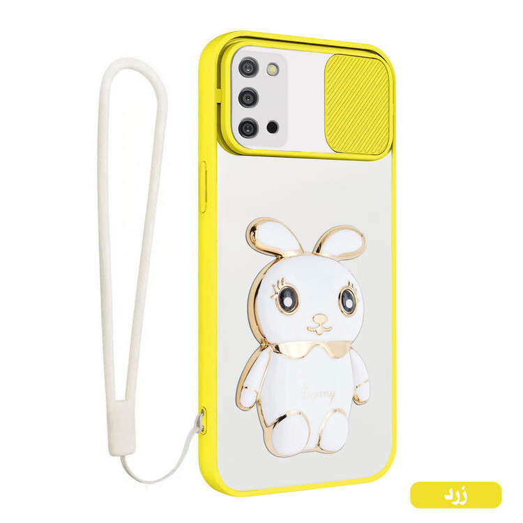 کاور اسپارتان مدل Camshield Bunny مناسب برای گوشی موبایل سامسونگ Galaxy A03s به همراه بند نگهدارنده