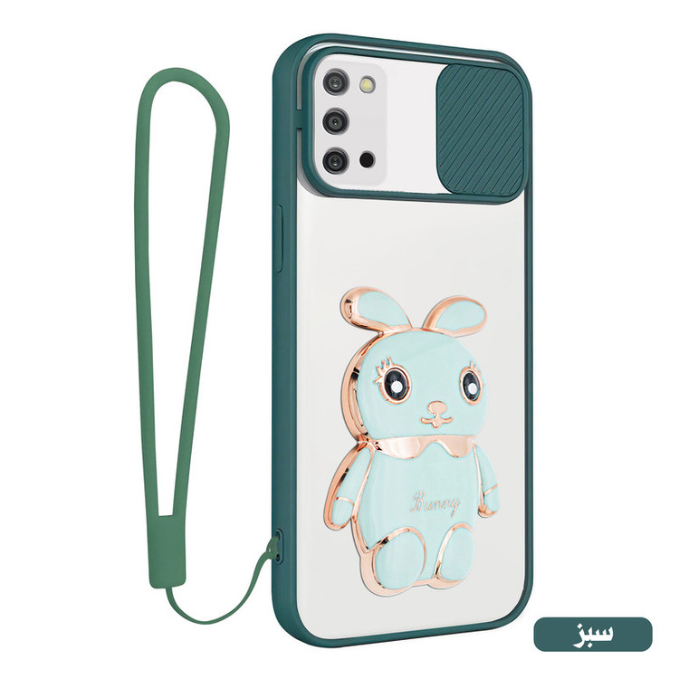 کاور اسپارتان مدل Camshield Bunny مناسب برای گوشی موبایل سامسونگ Galaxy A03s به همراه بند نگهدارنده