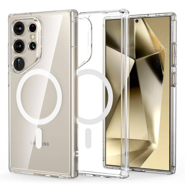 کاور بادی قاب مدل مگ سیف طرح Magsafe مناسب برای گوشی موبایل سامسونگ Galaxy S25 Ultra