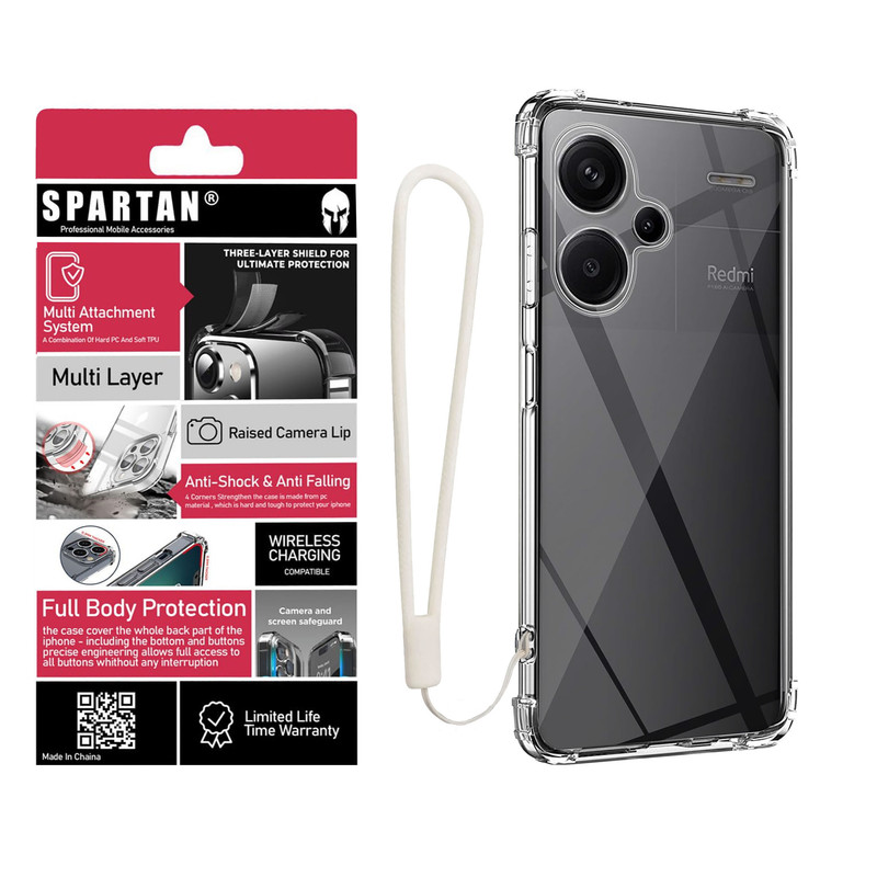 کاور اسپارتان مدل Airbag Strap مناسب برای گوشی موبایل شیائومی Redmi Note 13 Pro Plus به همراه بندآویز