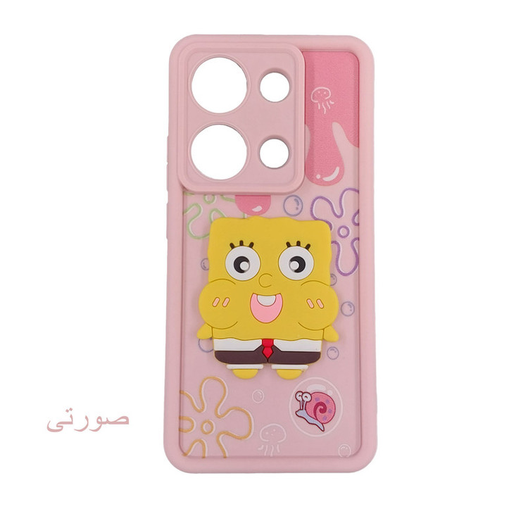 کاور لیمیا مدل سولید لنزدار طرح عروسکی برجسته مناسب برای گوشی موبایل شیائومی Redmi Note 13 4G