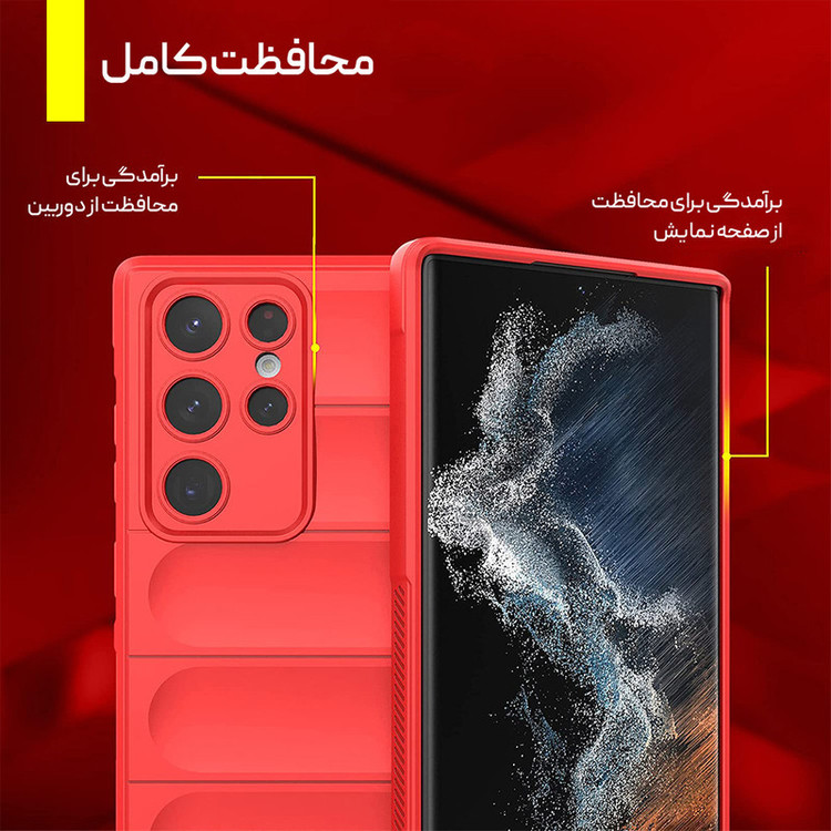 کاور آیرون من مدل Ultimate Protection مناسب برای گوشی موبایل سامسونگ GALAXY S22 ULTRA به همراه قلم لمسی