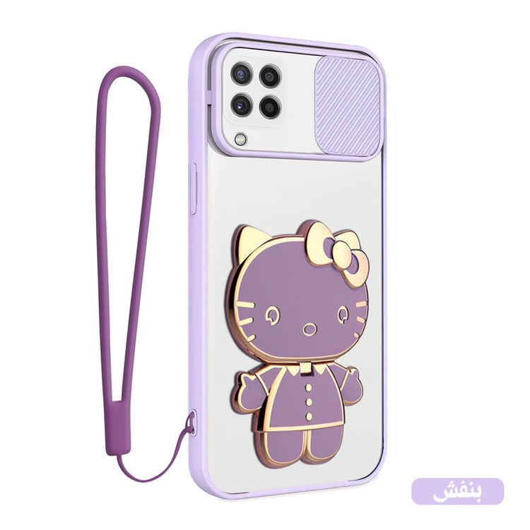 کاور اسپارتان مدل Camshield Kitty مناسب برای گوشی موبایل سامسونگ Galaxy A22 4G / M32 4G به همراه بند نگهدارنده