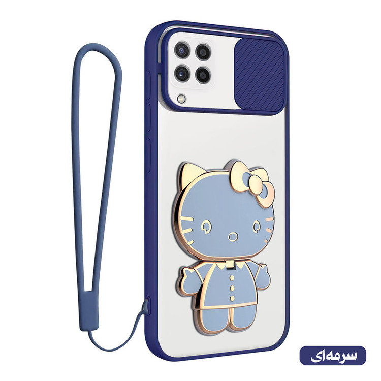 کاور اسپارتان مدل Camshield Kitty مناسب برای گوشی موبایل سامسونگ Galaxy A22 4G / M32 4G به همراه بند نگهدارنده