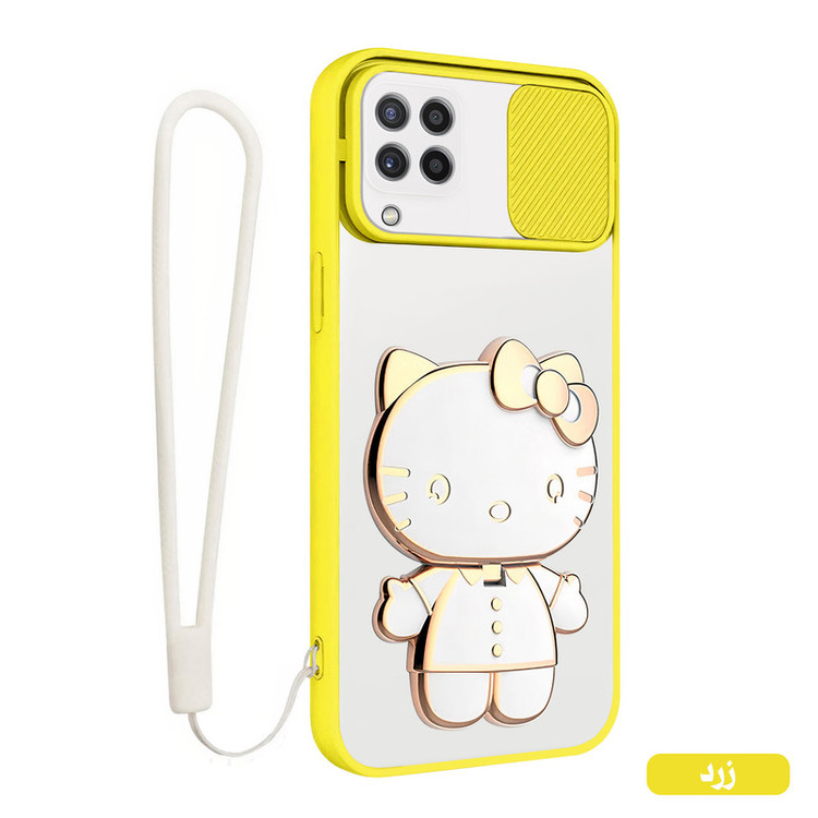 کاور اسپارتان مدل Camshield Kitty مناسب برای گوشی موبایل سامسونگ Galaxy A22 4G / M32 4G به همراه بند نگهدارنده