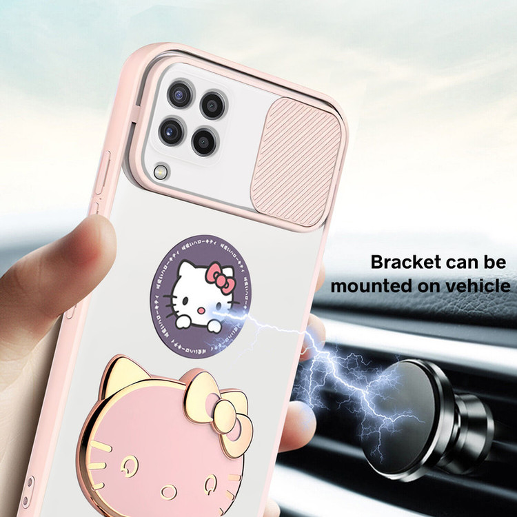 کاور اسپارتان مدل Camshield Kitty مناسب برای گوشی موبایل سامسونگ Galaxy A22 4G / M32 4G به همراه بند نگهدارنده