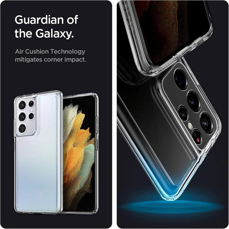 کاور اسپارتان مدل Airbag Space Strap مناسب برای گوشی موبایل سامسونگ Galaxy S21 Ultra به همراه بند آویز