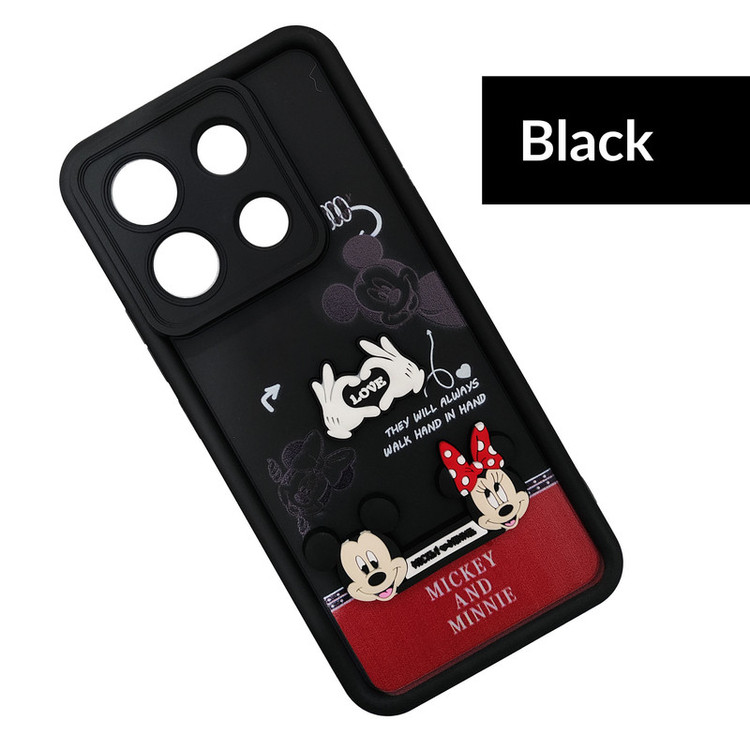 کاور موفی مدل Silicone Puffer Minni Mouse Strap مناسب برای گوشی موبایل شیائومی Redmi Note 13 Pro 4G / Poco M6 Pro 4G به همراه بند